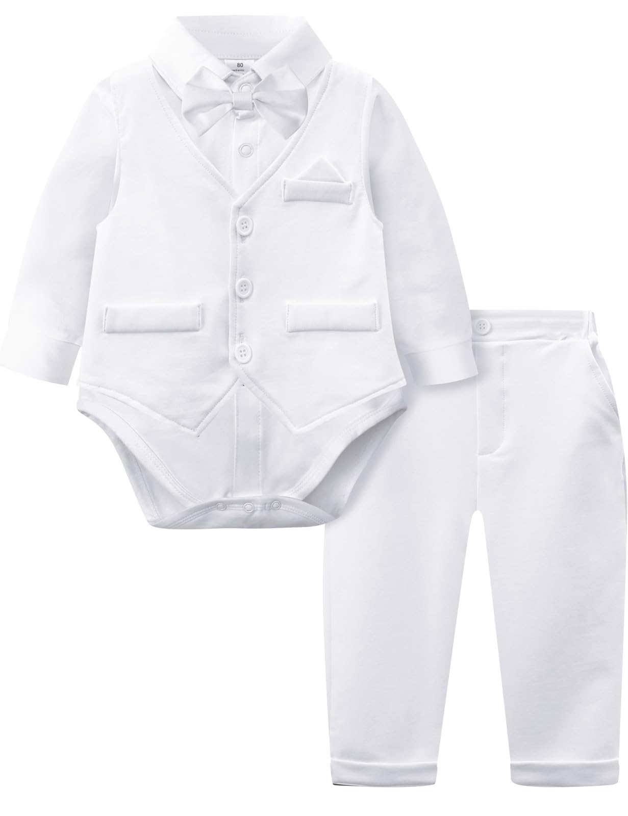 Baby Boy Christening Outfit Baptism Blessing Dress Suits 6-9 Months White