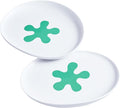 doddl Toddler Plate, Baby-Led Weaning Plate with Non-Slip Base, Child Self-Feeding, Baby Feeding Essentials, Dishwasher-Safe, BPA-Free (Aqua (Twin Pack))
