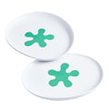 doddl Toddler Plate, Baby-Led Weaning Plate with Non-Slip Base, Child Self-Feeding, Baby Feeding Essentials, Dishwasher-Safe, BPA-Free (Aqua (Twin Pack))