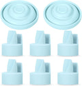 [8-Count] Papablic Duckbill Valves and Silicone Membrane Compatible with Spectra S1, S2 and 9 Plus Breastpumps, Not Original Spectra Pump Parts, BPA/DEHP Free, Blue