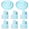 [8-Count] Papablic Duckbill Valves and Silicone Membrane Compatible with Spectra S1, S2 and 9 Plus Breastpumps, Not Original Spectra Pump Parts, BPA/DEHP Free, Blue