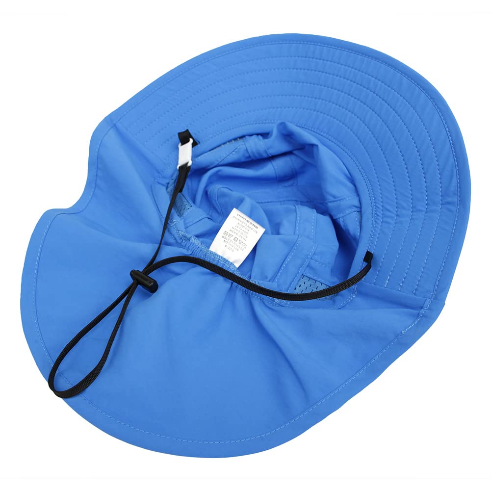 Baby Sun Protection Hat for Infant Toddlers Boys Girls UPF 50+ Sunhat for Outdoor Beach Swim (US, Age, 6 Years, 12 Years, Blue)