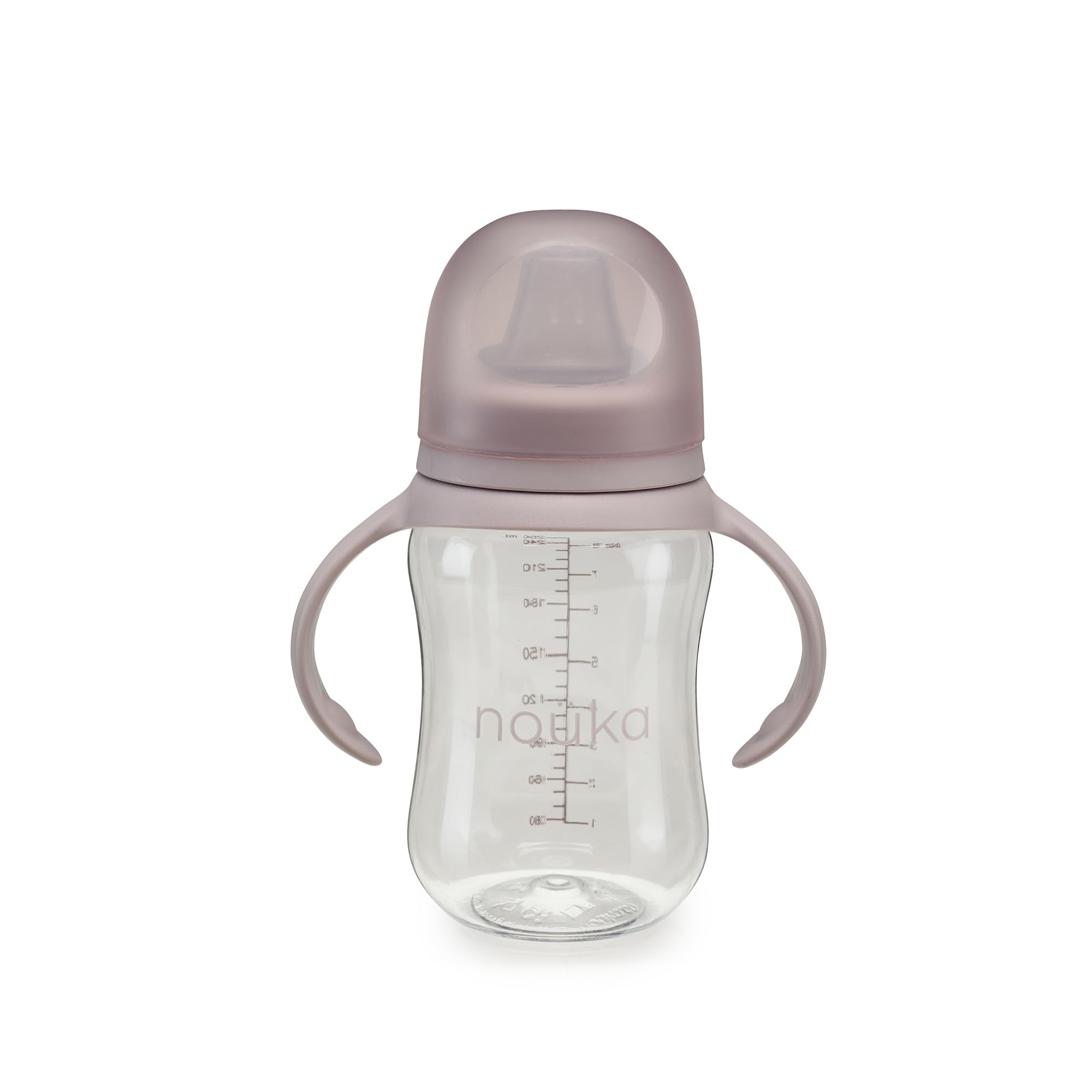 nouka Soft Spout Tritan Sippy Cup | Leak Proof and Easy Grip | Removable Handles | Bloom