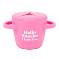 Snack Cups for Toddlers by Bella Tunno, Silicone Spill Proof Food Container with Lid, Babies & Kids 6-12 Months, Hello Snacks
