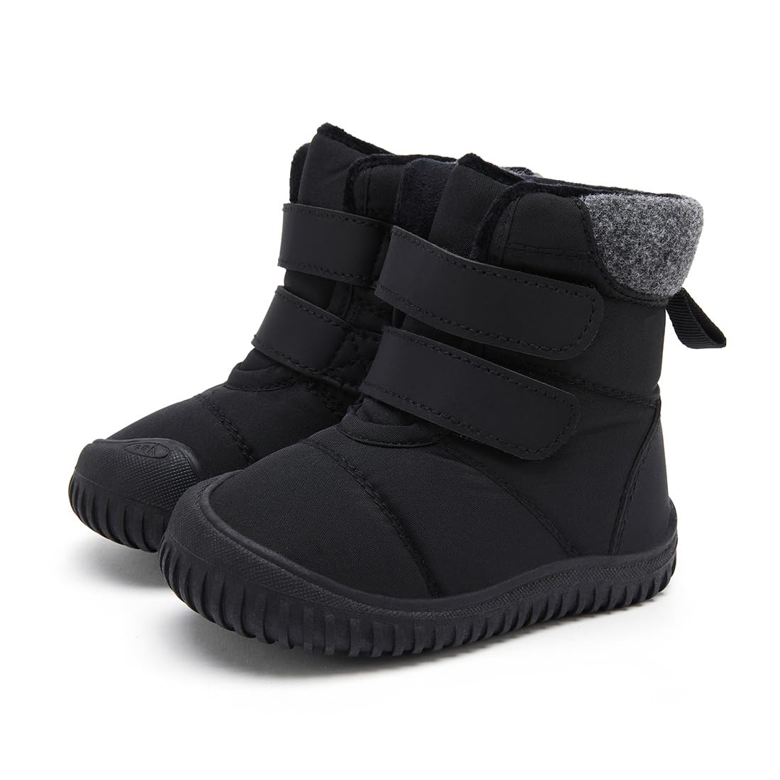 BMCiTYBM Toddler Baby Snow Winter Boots Boys Girls Shoes Double Strap Non Slip First Walking Infant 2 2.5 3 3.5 Years Black Size 7 Toddler
