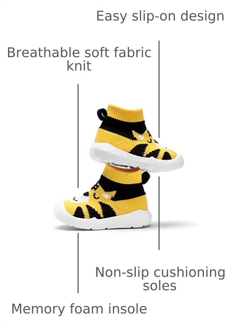 Engtoy Baby Shoes Toddler Walking Shoes Baby Sock Shoes Infant Non-Slip Breathable Slippers Boys &Girls Slip On Sneakers