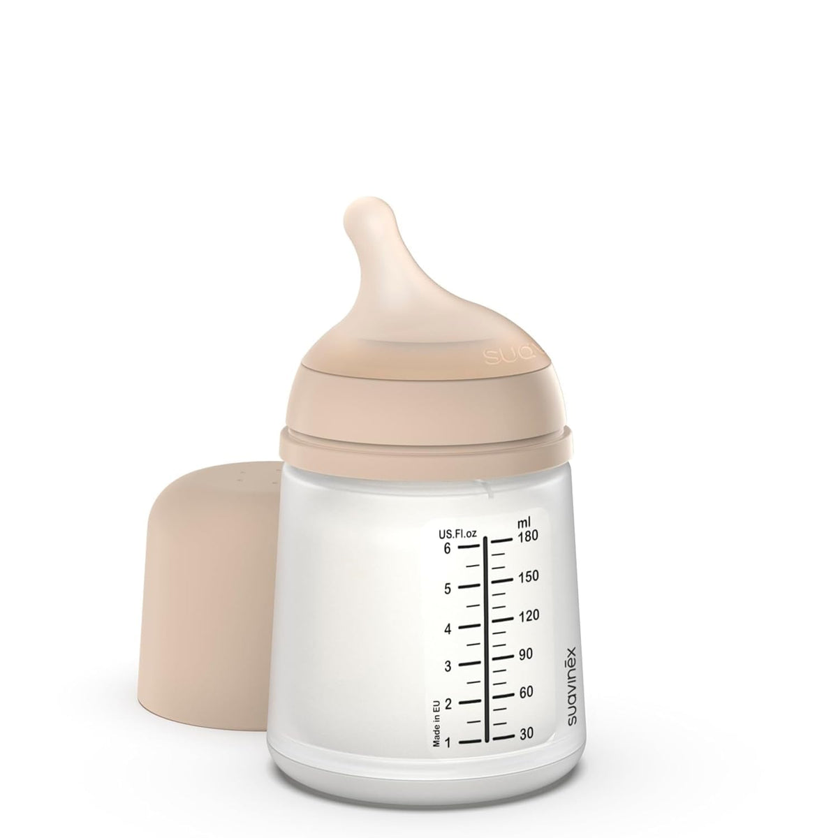 Suavinex Zero Zero Anti Colic Baby Bottle, 6 Oz, Light, 1-Pack