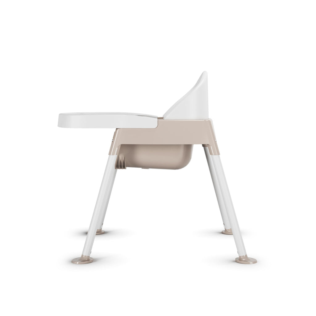 Foundations Secure Sitter 11" Feeding Chair Highchair, White/Tan