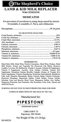 Premier 1 Shepherd's Choice Lamb & Kid Instant Milk Replacer - 45 lb.