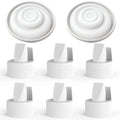 [6+2] Papablic Duckbill Valves Compatible Spectra S1 S2 & Medela, White
