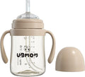 UBMOM No-spill, Backflow prevention Sippy Cup with Straw, PPSU Learner Cup with Handle for Baby and Toddlers, BPA free, 6.76oz (Chocolate)