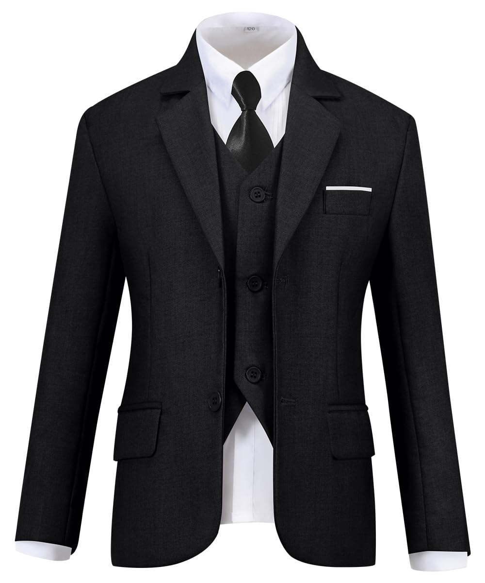 Kids Suits for Boy Toddler Wedding Outfit Slim Fit Black Boys Suit Size 14