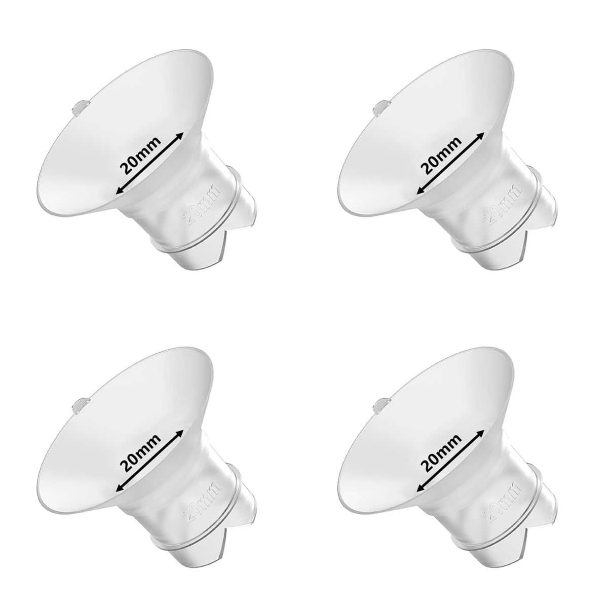 Upgraded Flange Inserts 17mm for 24mm Flange/Shield of Most Pumps Compatible with Momcozy/Medela/Spectra/eufy/Elvie/Lansinoh/TSRETE/Paru Breast Pump, Reduce 24mm Nipple Tunnel Down to 17mm