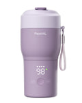 Papablic Portable Bottle Warmer Pro for Travel – Fast Heating, Built-in Sterilizer, 30W Fast Charge, 5-Temp Control, Easy-Clean Wide Mouth, Baby Milk Warmer for Breastmilk & Formula, Lilac Purple