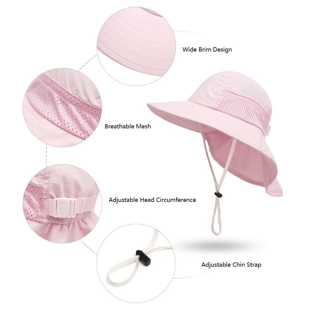 Baby Sun Protection Hat for Infant Toddlers Boys Girls UPF 50+ Sunhat for Outdoor Beach Swim (US, Age, 6 Years, 12 Years, Army Green)