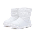 BMCiTYBM Baby Boy Girl Snow Boots Waterproof Infant Winter Warm Booties Nonslip Lightweight Outdoor Shoes for Cold Weather 6 9 12 18 24 Months White Size 6-12 Months Toddler