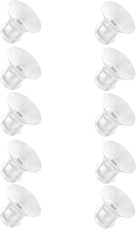 Flange Inserts 20mm for Medela,Spectra 24mm Shields/Flanges,Compatible with Momcozy S12 Pro/S9 Pro/S9/S12 Wearable Breast Pump,Reduce 24mm Nipple Tunnel Down to 20mm,10PCS