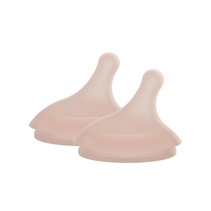 Suavinex Zero.Zero Adaptable Flow Asymmetrical Silicone Nipple, 2 Pack (0m+), Deep