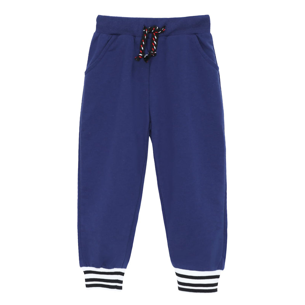 HILEELANG Boys Jogger Pants Cotton Sweatpants 3 Pack Pockets Black