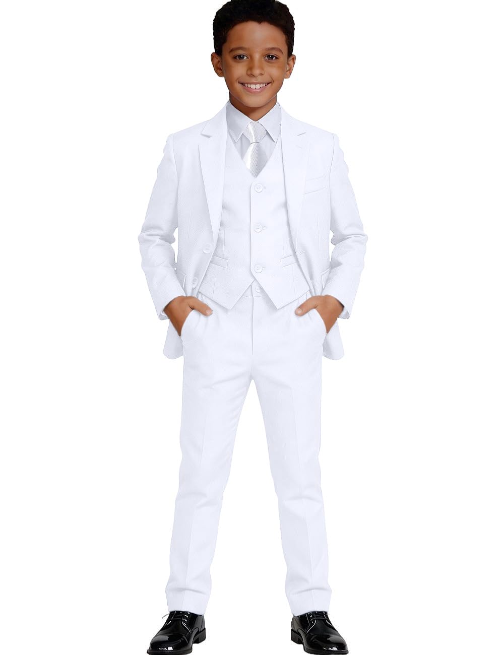 Boys Suit Formal Ring Bearer Outfit for Boy Kids Navy Blue Suits Size 14