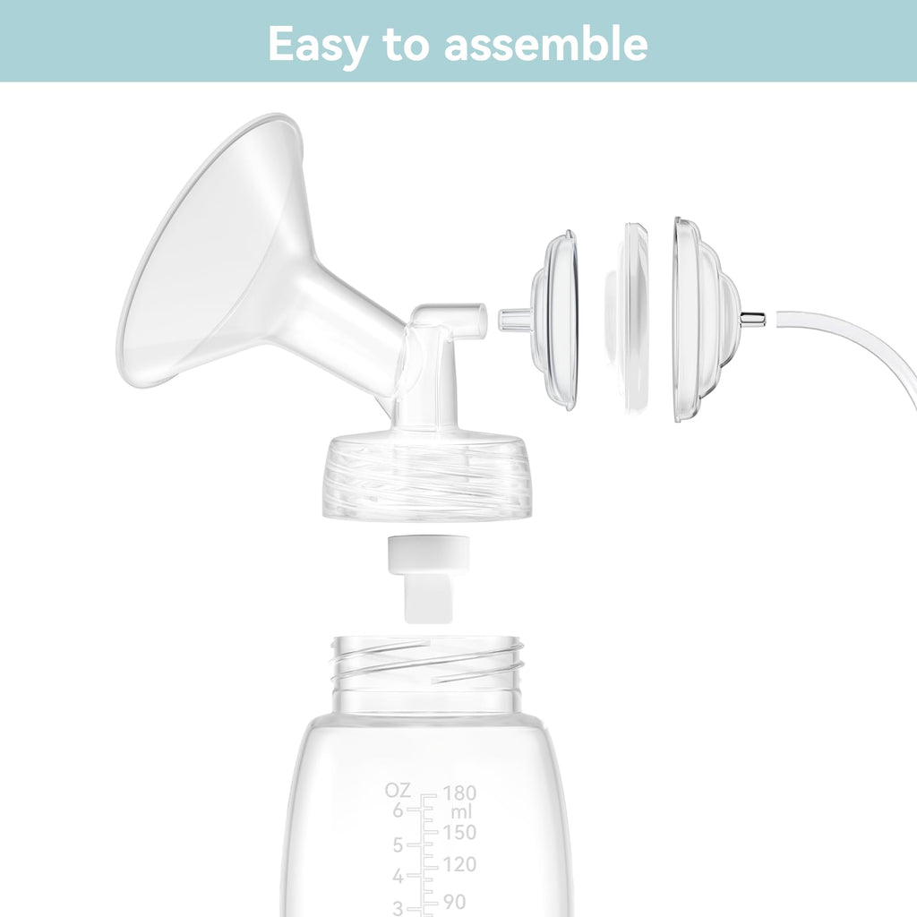 GOTOCUT 6PCS 17mm Breast Pump Flanges, Duckbill Valves Compatible with Spectra S1/S2/9Plus/Synergy Gold, Motif Luna, Wide-Mouth Bottle Fit, Breast Pump Accessories
