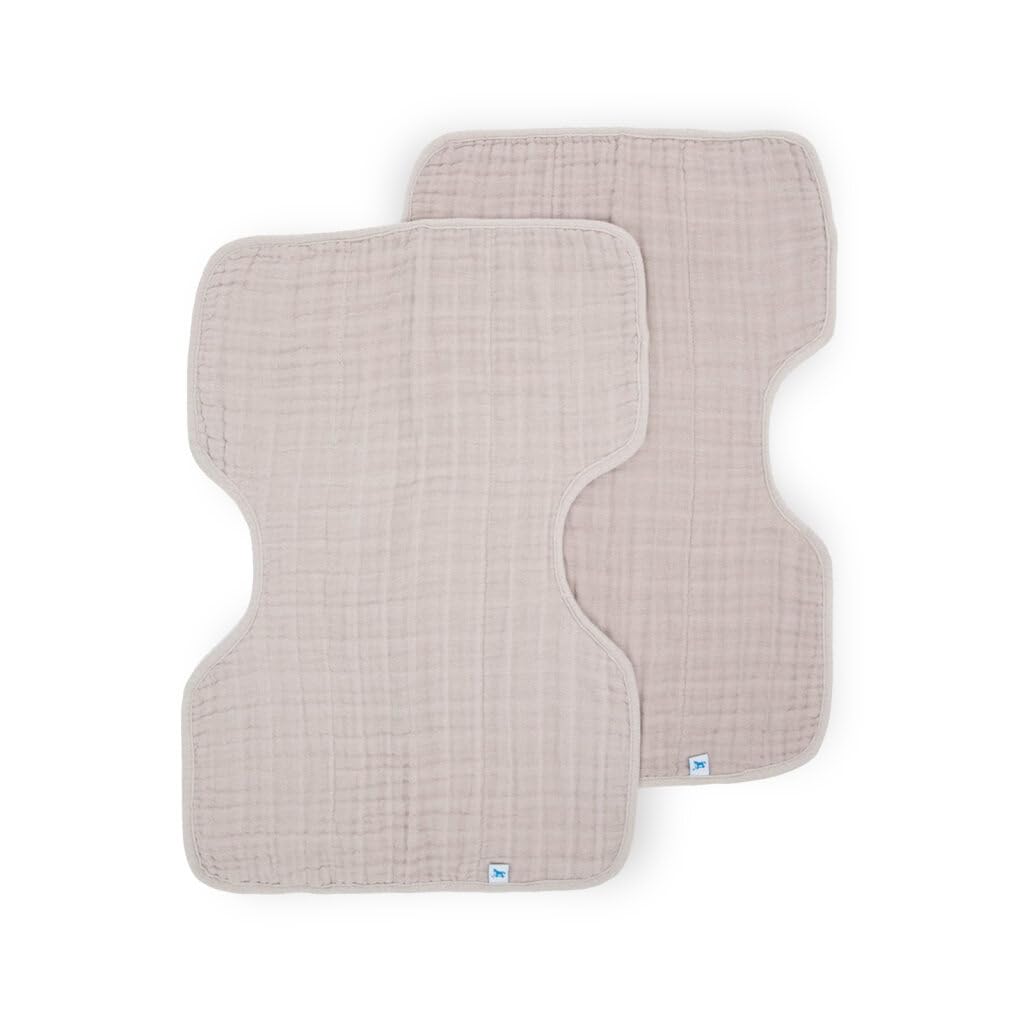 Little Unicorn Ultra-Absorbent Premium Burp Cloth 2 Pack | Soft on Baby's Skin | Larger Size | Ergonomic Design | Set of 2 (Porposie)