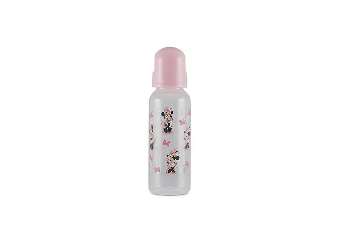 Baby Bottles 9 oz for Boys and Girls| 3 Pack of Disney Minnie Bows and Winks Infant Bottles for Newborns and All Babies | BPA-Free Plastic Baby Bottle for Baby Shower
