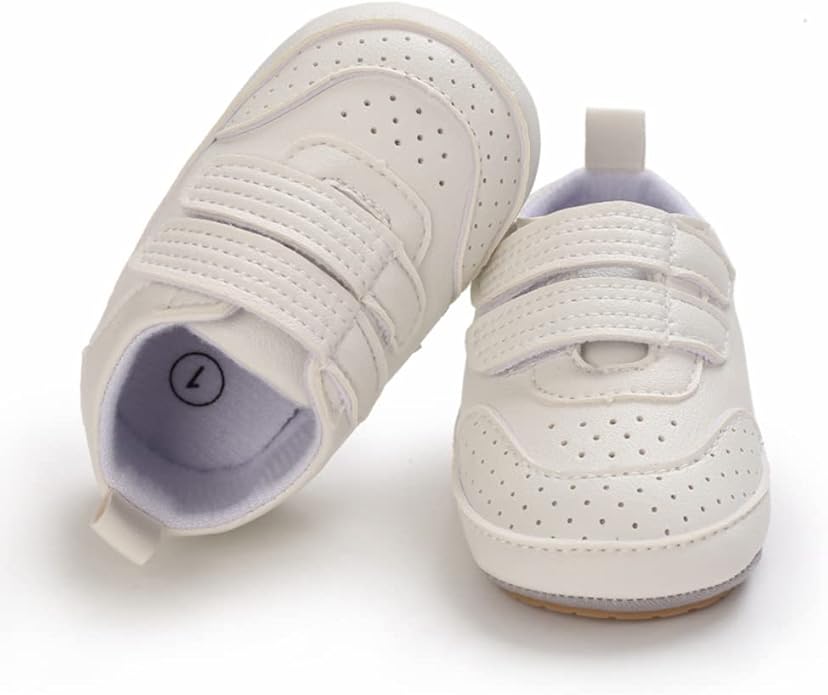 Clowora Baby Boys Girls Shoes Non-Slip Rubber Sole Sneakers Infant First Walking Toddler Crib Shoes Newborn Loafers Flats.