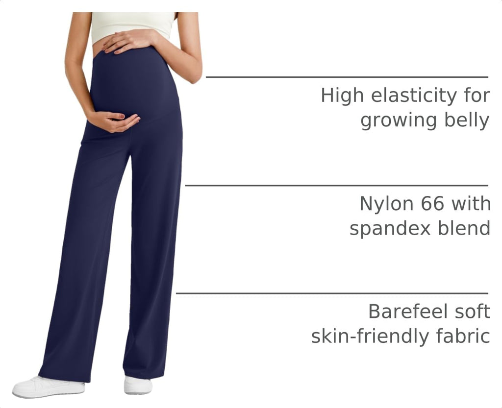 G4Free Maternity Yoga Pants Pregnancy Clothes,Royal Blue,XS,Regular