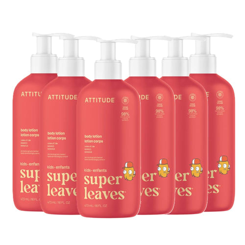 ATTITUDE Body Lotion for Kids, EWG Verifed Moisturizer, Dermatologically Tested, Plant and Mineral Based Cream, Vegan, Watermelon & Coco, 16 Fl Oz