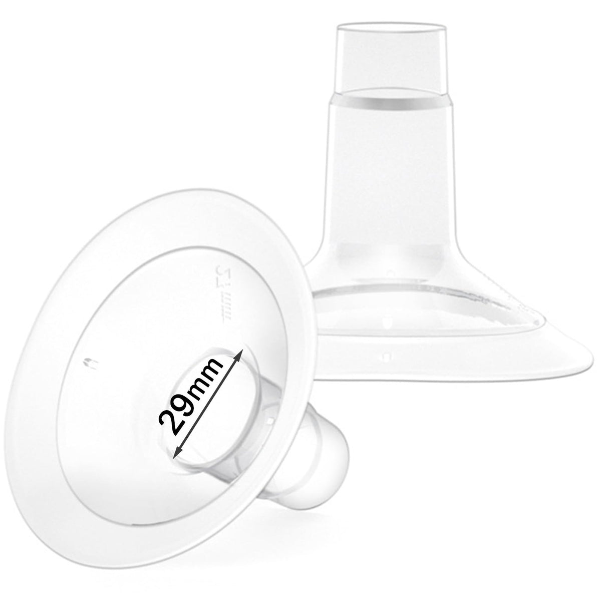 2 Count of 23mm Breast Pump Flanges Compatible with Medela/Lansinoh ComfortFit, Replace Medela PersonalFit Breast Shields, Accessories for Pump in Style Symphony Swing Harmony Freestyle Pump Parts