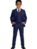 Boys Suit Formal Ring Bearer Outfit for Boy Kids Navy Blue Suits Size 14