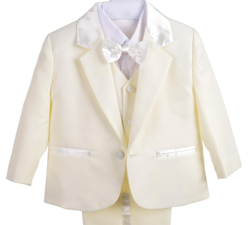 Dressy Daisy Baby Boy 5 Pcs Formal Tuxedo Suits, Ivory, Size 6 Months