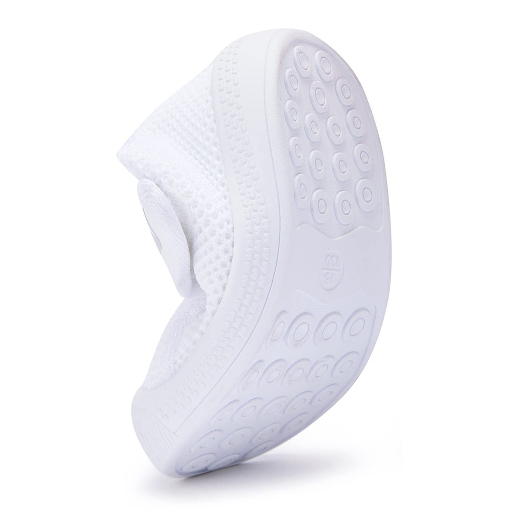 BMCiTYBM Toddler Walking Shoes Baby Boy Girl Barefoot Sneakers White Size 8