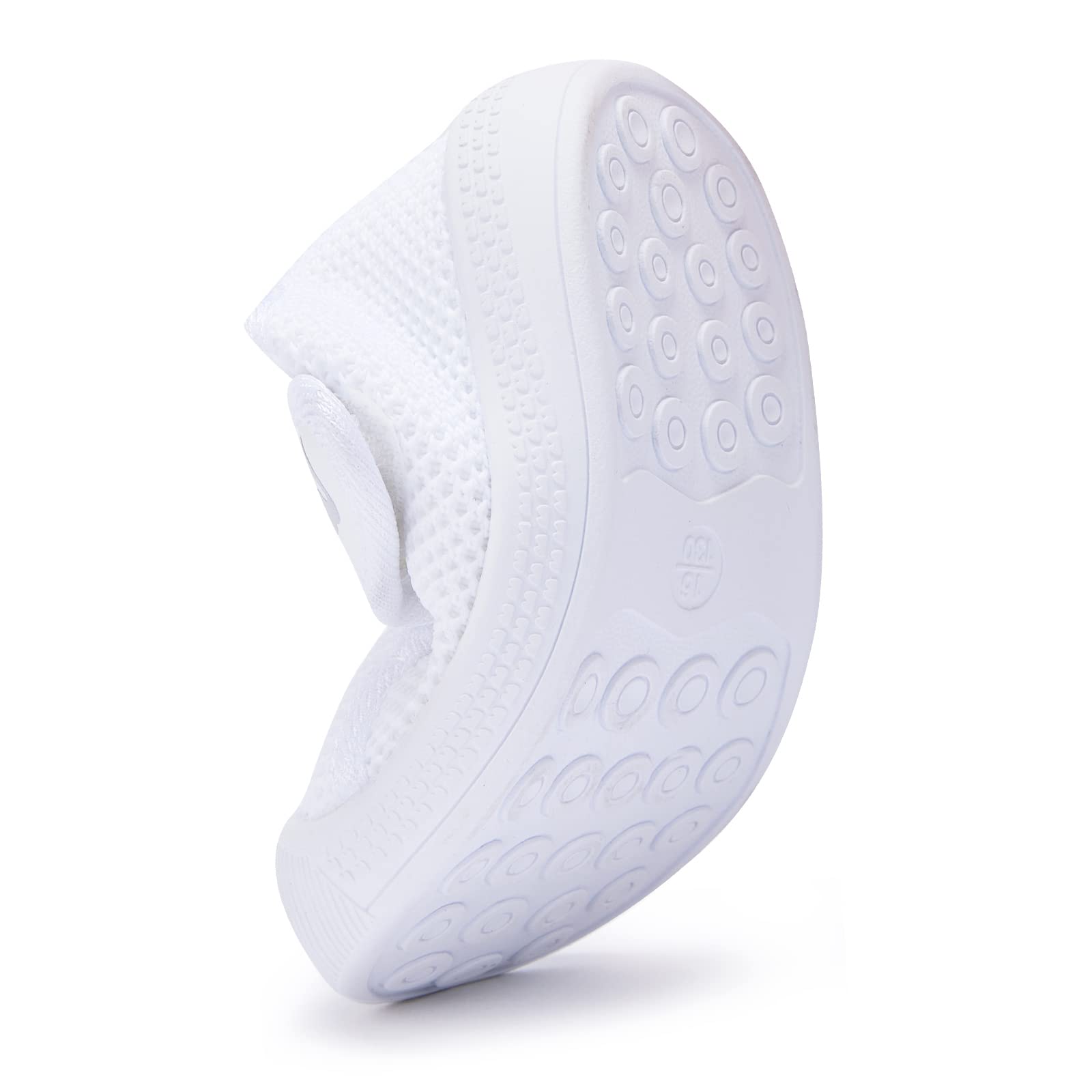 BMCiTYBM Toddler Walking Shoes Baby Boy Girl Barefoot Sneakers White Size 7