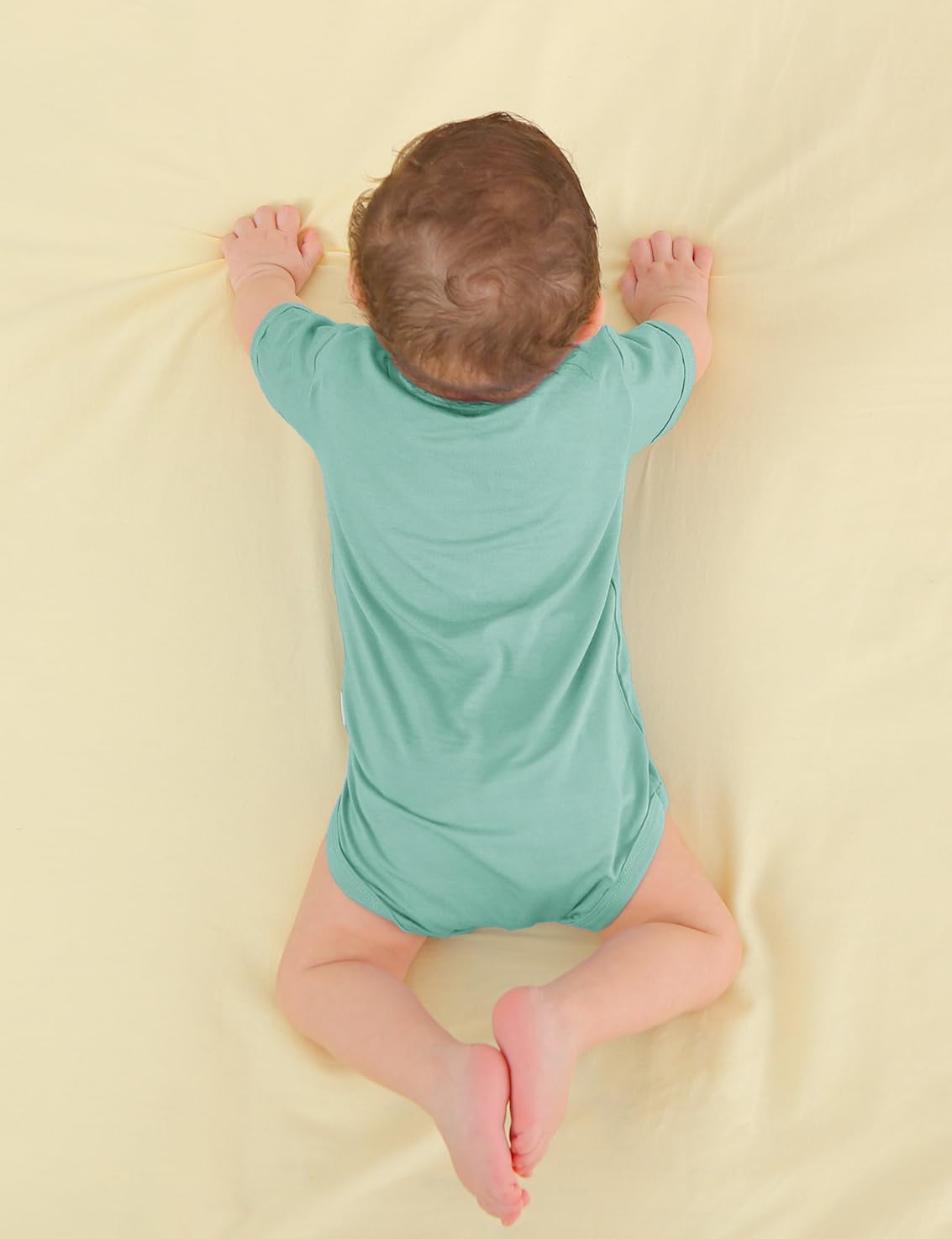 Jimonda Baby Bamboo Viscose Bodysuit Boy/Girl 2Pcs Rompers,Slate&Sage 18M