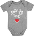 Tstars I Have the Best Mom Ever Baby Bodysuit Newborn Outfit Gift for Baby Shower or First Mother's Day