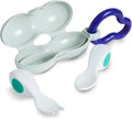 Doddl Baby Spoon and Fork, Cutlery Set for Babies 6+ Months, Learn to Self-Feed. Helps Weaning (Dusty Rose)