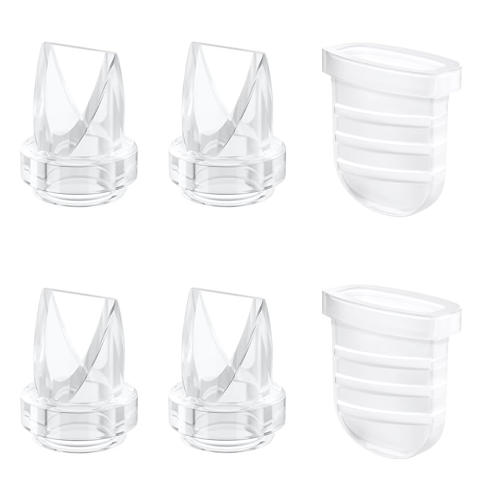 Two Full Sets Breast Pump Parts with 24mm Flange Compatible with NCVI/Nuliie/NICEGREEN Life/Zooawa S32 Breast Pump Replacement Parts,S32 Pump Parts,Extra Duckbill Valve&Diaphragm