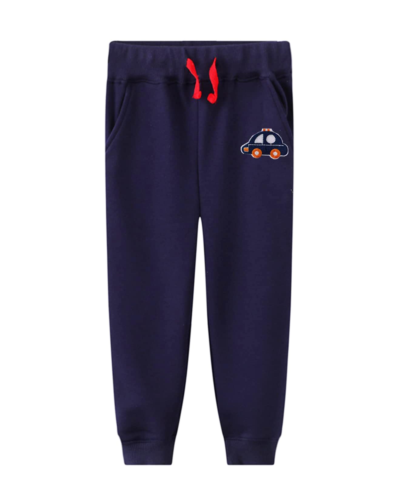 LOKTARC 2 Pack Toddler Boys Sweatpants Drawstring Cotton Sport Jogger Pants Car Navy Ligth Grey 2-3 Years/Size 3T