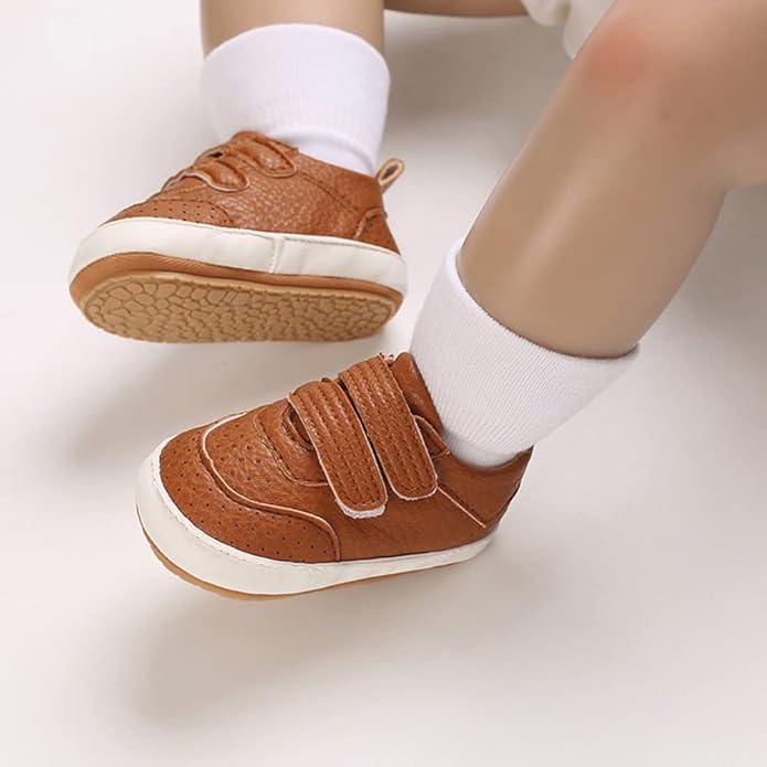 Clowora Baby Boys Girls Shoes Non-Slip Rubber Sole Sneakers Infant First Walking Toddler Crib Shoes Newborn Loafers Flats.