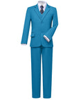 Boys Suit Easter Outfit Set for Boy Slim Fit Formal Lake Blue Suits Size 18