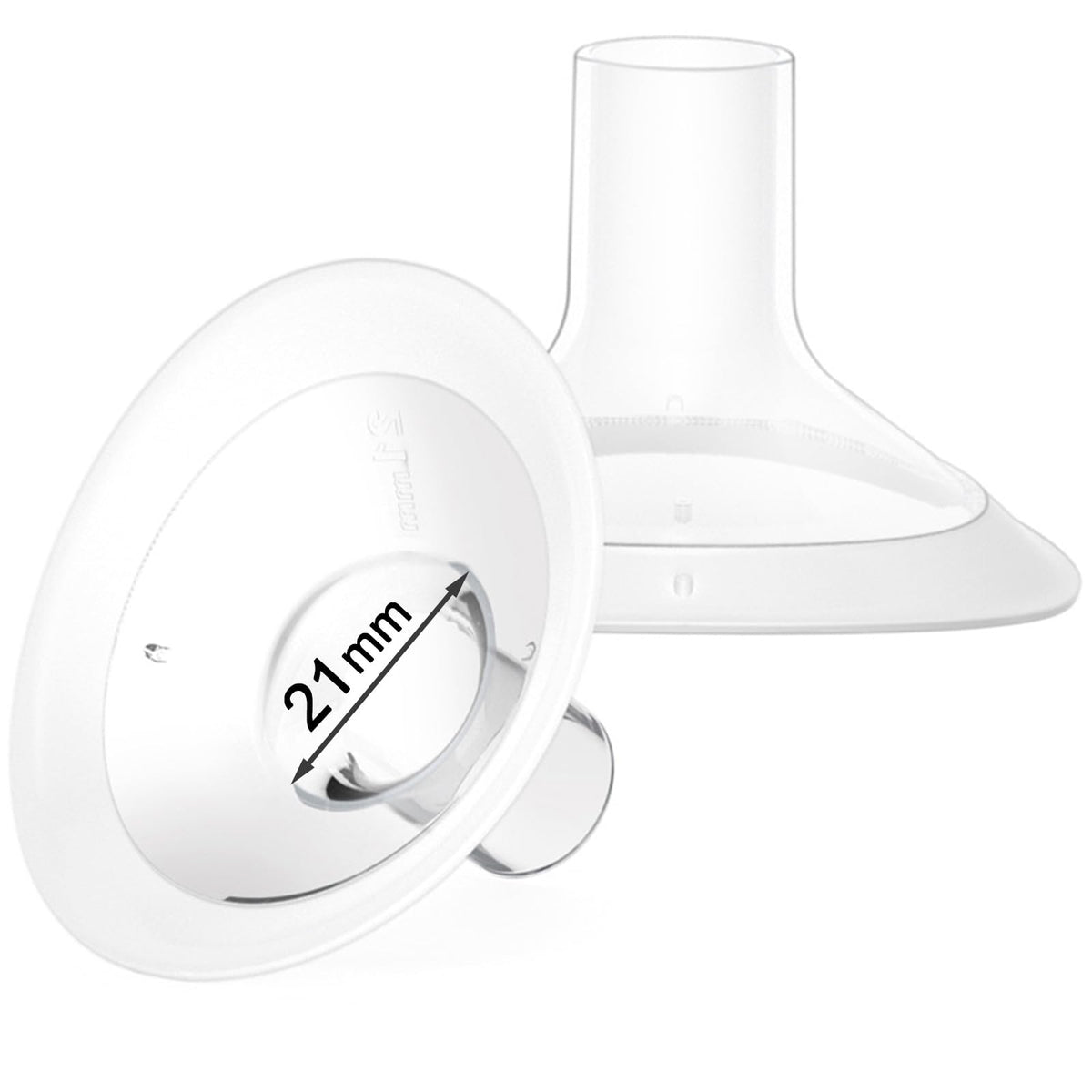2 Count of 23mm Breast Pump Flanges Compatible with Medela/Lansinoh ComfortFit, Replace Medela PersonalFit Breast Shields, Accessories for Pump in Style Symphony Swing Harmony Freestyle Pump Parts