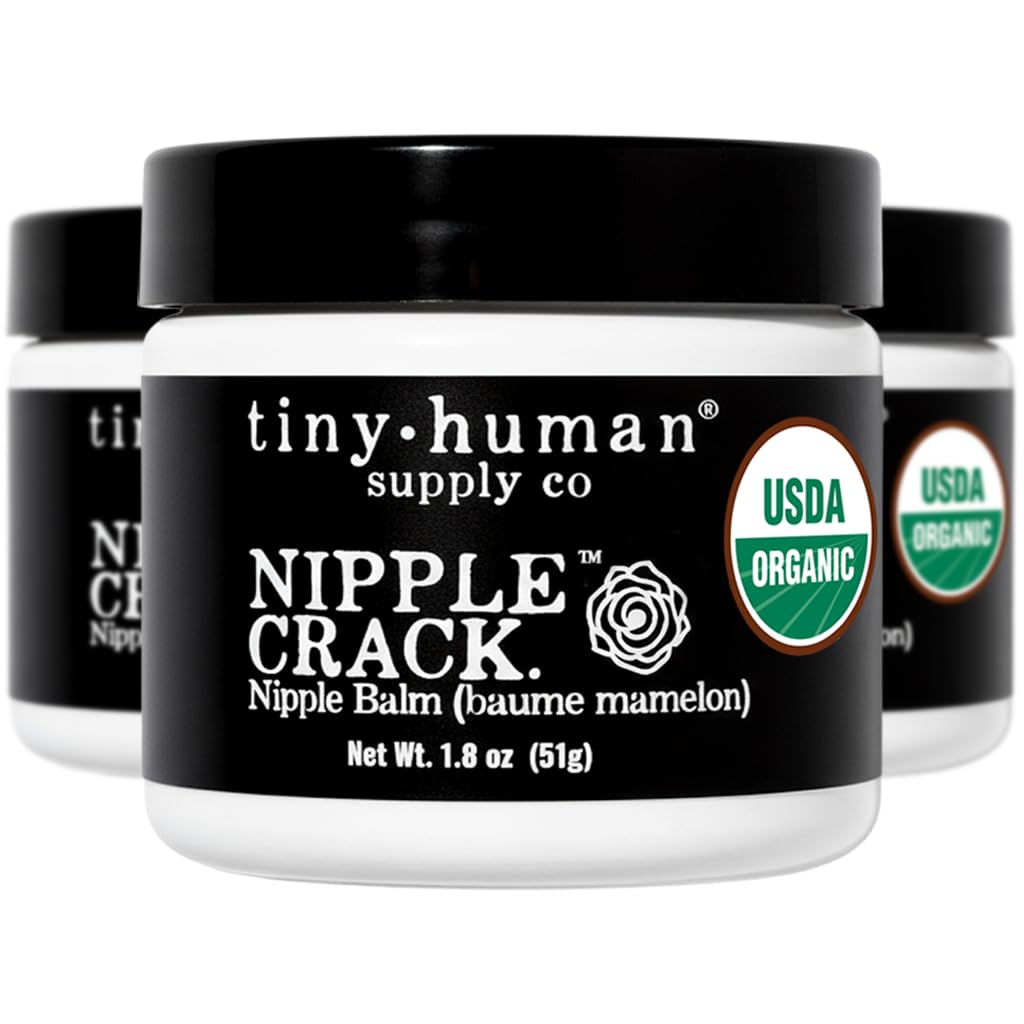 Organic Nipple Cream, Nipple Crack Lanolin Free Nipple Butter, Balm for Breastfeeding Mother, No Need to Wash Off, Safe for Baby and Mama