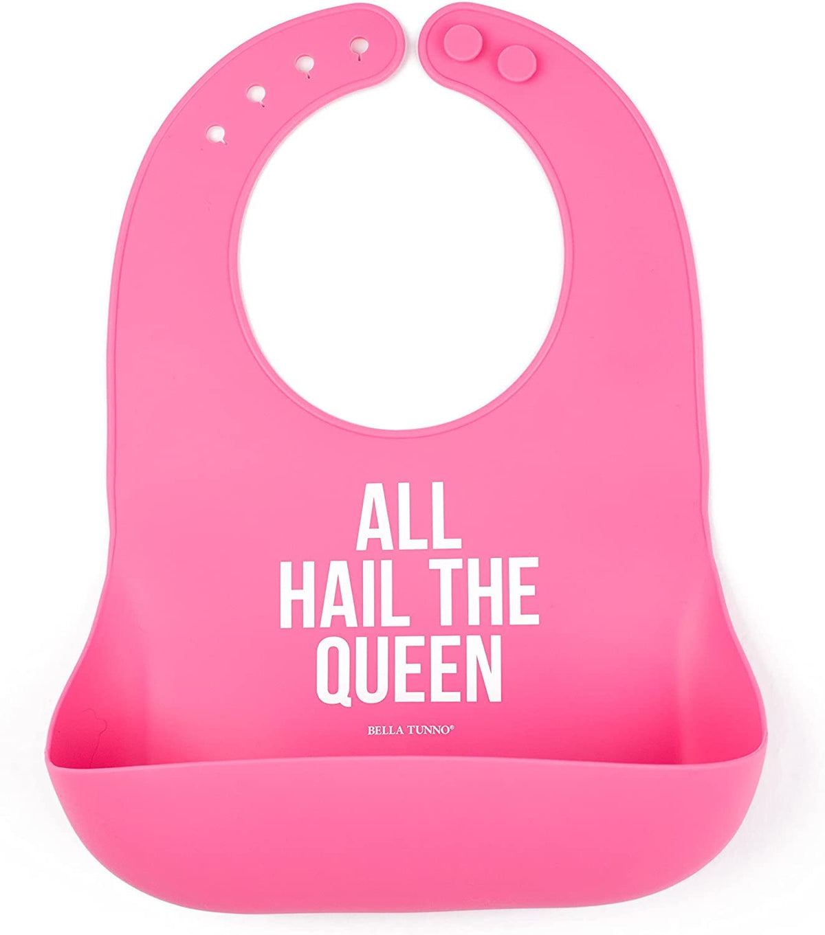 Bella Tunno Waterproof Silicone Baby Bib with Food Pocket, Adjustable Neck