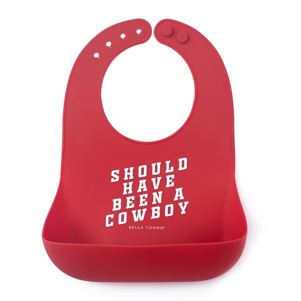 Bella Tunno Waterproof Silicone Baby Bib with Food Pocket, Adjustable Neck
