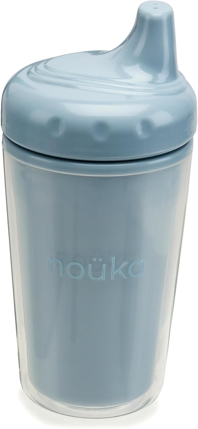 noüka Insulated and Non-Spill Sippy Cup | Leak Proof and Easy Grip | Keeps Drinks Hot or Cold | Wave