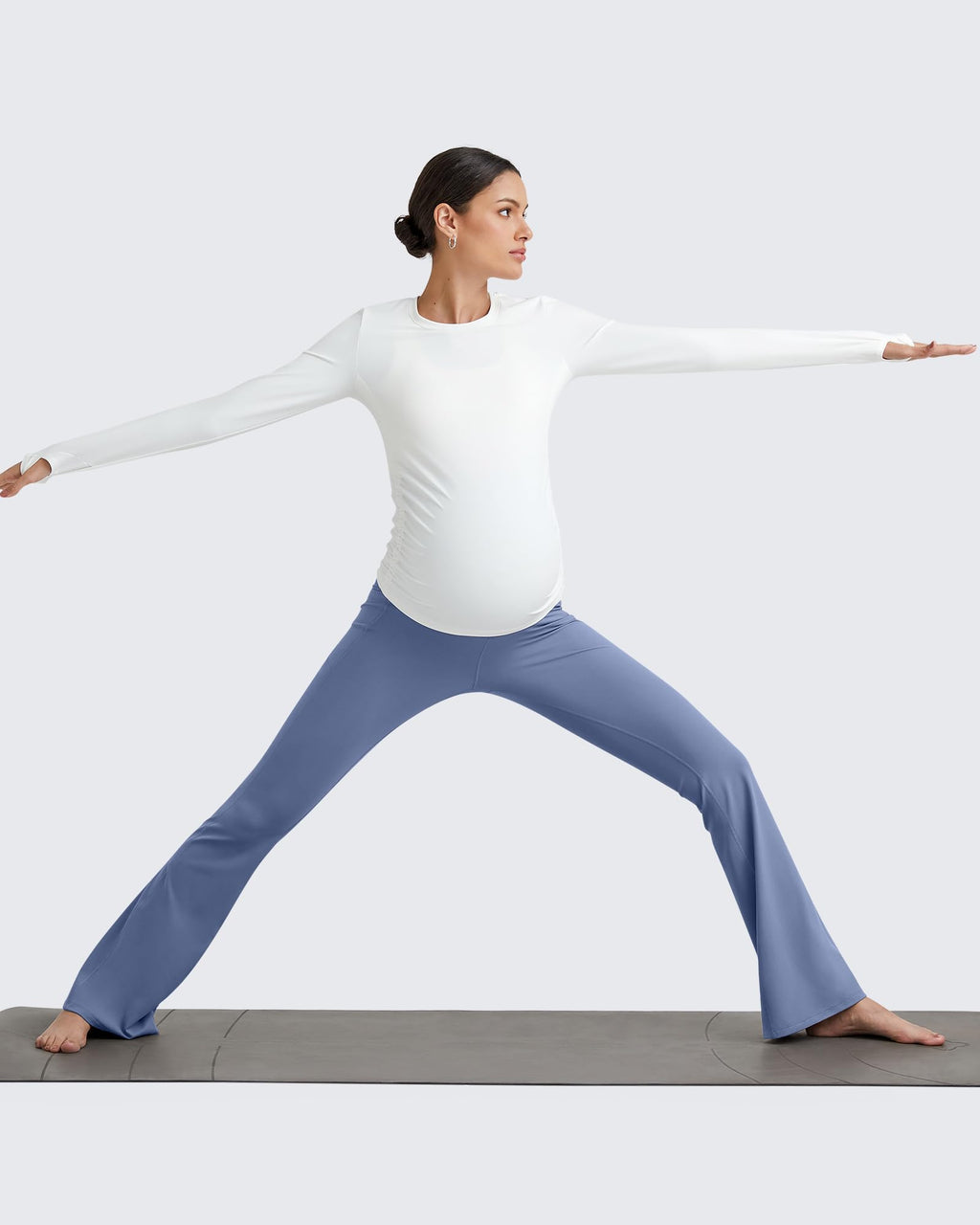 G4Free Pregnancy Pants Maternity Sweatpants for Lounge,Denim Blue,XXL,Tall