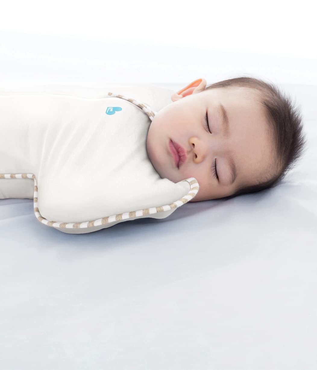Love to Dream Swaddle UP, Organic Cotton, Baby Sleep Sack, Self-Soothing Swaddles for Newborns, Get Longer Sleep, Secure Fit Helps Calm Startle Reflex, Newborn Essentials for Baby, Cream