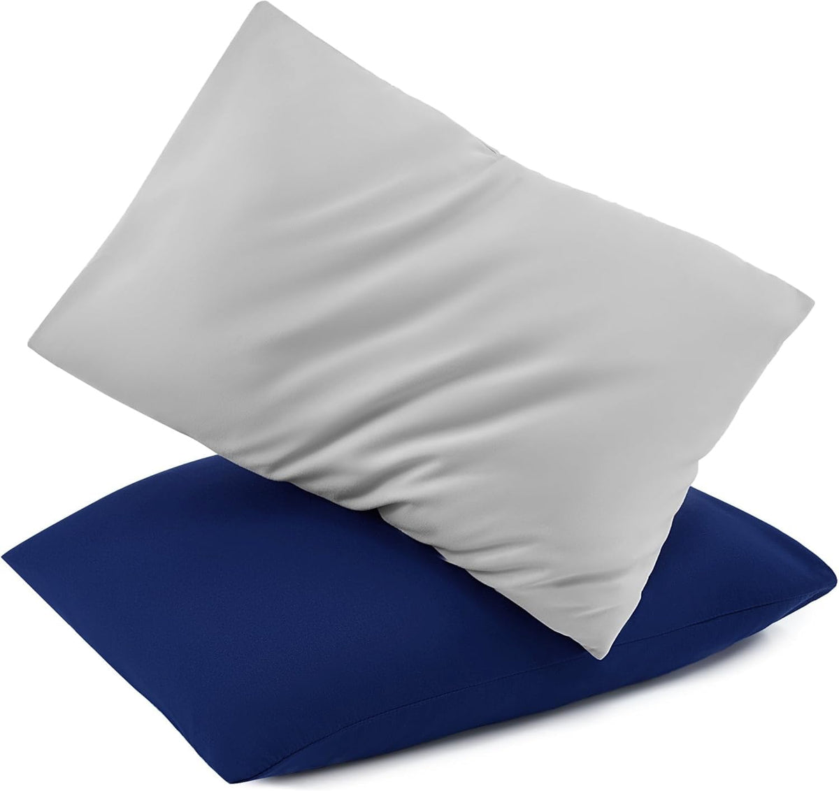 TILLYOU Toddler Pillowcase 2 Pack with Envelope Closure,13" x 18" Silky Soft Microfiber Travel Kids Pillowcase for Boys and Girls, Beach Time Turtle&Manta Ray